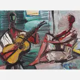 Untitled (Guitarist) by Zygmunt (Sigmond) Menkes, sold Nov 2018