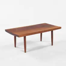 coffee table by George Nakashima, 1965, walnut, sold Jun 2001