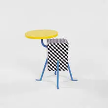 Michele de Lucchi, table, 1983, enameled metal, laminate