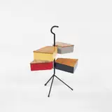 Cees Braakman, stand, 1950s, enameled wood, wrought iron