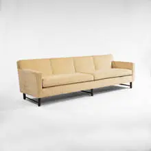 Edward Wormley, sofa, 1940s, mahogany, upholstery