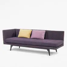 Edward Wormley, sofa, 1950s, mahogany, upholstery