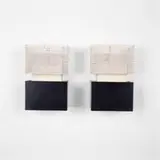 1950s, wall sconces, enameled metal