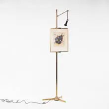easel lamp by Arredoluce, c. 1958, brass, sold Jun 2001