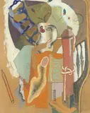 William Crosbie Rsa Rgi, 'Gracie', gouache, watercolour, pencil and crayon