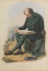 R. R. McIan, Clans of the Scottish Highlands, A set of ten framed and glazed hand-coloured aquatint plates by Dickinson