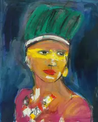 PIRATIN FU“ (BIRGIT) by Luciano Castelli, 1985, Öl auf Leinwand, sold Jun 2018
