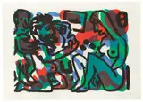 A. R. Penck, Berlin Suite, 1990, Original-Leinenkassette mit 10 Farbaquatinten, jeweils auf Bütten
