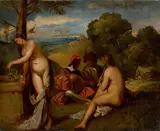 Anselm Feuerbach, Il concerto campestre - Kopie nach Tizian/Giorgiones gleichnamigen Bild im Louvre