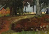 Otto Modersohn, Worpsweder Landschaft mit Bauernhof