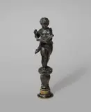 Niccolò Roccatagliata, Singender Putto mit Notenbuch, Um 1600, Bronze, gleichmäßige schwarze Patina. 17,5 cm (6 ⅞ in.)