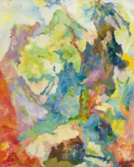 Wird zu einem Berg by Bernard Schultze, 1990, Öl auf Leinwand, sold Nov 2015