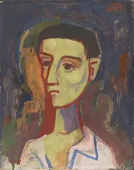 Junger Mann by Karl Hofer, 1953, Öl auf Hartfaser, sold Dec 2016