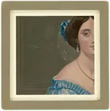 Ingres, The Princess de Broglie, 1853, Detail, Right Shoulder and Face by Richard Pettibone, 1975, Öl auf Leinwand, sold Nov 2018