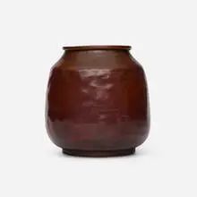 Dirk Van Erp, Warty vase, c. 1913-15, handwrought copper