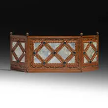 Charles Frederick Eaton, Tea screen, c. 1904, copper, abalone shell, brass