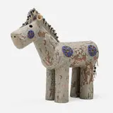 Thunder (Important Horse) by Pamela Weir-Quiton, 1966, glazed terracotta, cotton string, sold Sep 2024