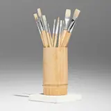 Brush Pot Roach Clip by Garry Knox Bennett, 2015, lacquered wood, bamboo, paint brushes, brass, sold Sep 2024