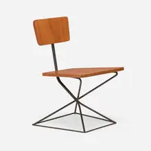 Luther Conover, Rare Pacifica Group chair, 1947-1952, mahogany, iron