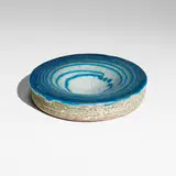 Glen Lukens, Low bowl, c. 1940, crackle-glazed earthenware