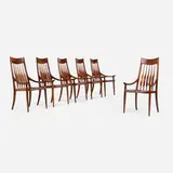 Sam Maloof, Important dining chairs, set of six