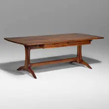 Sam Maloof, Important dining table, 1986, walnut, ebony