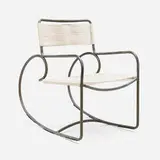 Walter Lamb, Rocking chair, model C-5701, c.1955, bronze, cotton cord