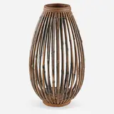 Suemura Shōbun, Round Purple Bamboo Dragon Bone Flower Basket, Japan