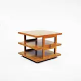 1940s, table, burl , brass