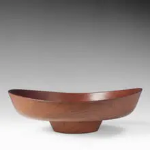fruit bowl by Finn Juhl, 1949, oiled teak, sold Jun 2001