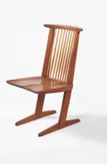 Conoid chair by George Nakashima, 1965, walnut, hickory, sold Jun 2001