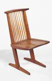 Conoid chair by George Nakashima, 1965, walnut, hickory, sold Jun 2001