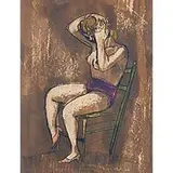Aaron Bohrod, Untitled (Nude in Chair)