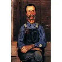 Oklahoma Farmer by Frank von der Lancken, c. 1940, oil on canvas, sold May 2001
