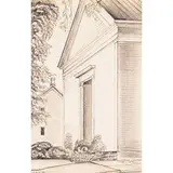 George Ault, Church Front, Woodstock, 1933, graphite on paper