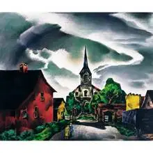 William Schwartz, Old Indian Church, c. 1940, oil on canvas