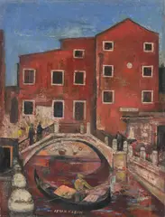 Cesar Klein, Venedig, 1912, Öl auf Leinwand. Doubliert