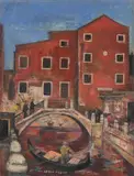 Cesar Klein, Venedig, 1912, Öl auf Leinwand. Doubliert