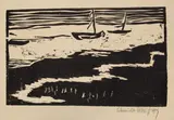 Wattenmeer by Karl Schmidt-Rottluff, 1909, Holzschnitt auf grauem imitierten Japan, sold Nov 2013