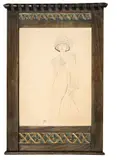 Gabriele Münter, Frauenportrait (Selbstportrait?), Um 1901, Bleistift auf Papier