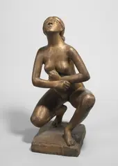 Hockende Mänade by Gerhard Marcks, 1973, Bronze mit goldbrauner Patina. Höhe: 57 cm (22 ½ in.), sold May 2014