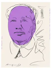 Mao by Andy Warhol, 1974, Farbserigraphie auf gestrichenem Tapetenpapier, sold May 2014