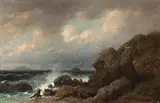 Robert Kummer, Stürmische See, 1878, Öl auf Pappe