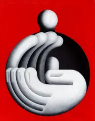 Hans Ticha, Klatscher, 1993, Öl auf Leinwand
