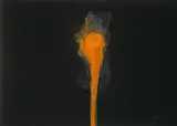 Ohne Titel by Otto Piene, 1967, Öl auf schwarzem Karton, sold Nov 2010