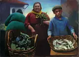 Ernest Neuschul, Markt, Öl auf Leinwand