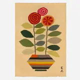 Evelyn Ackerman, Flower Pot tapestry, 1959, hand-woven wool