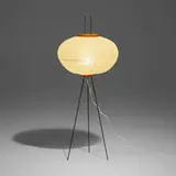 Isamu Noguchi, Akari light sculpture, model 10A, 1952, washi paper, enameled steel, bamboo, cane, thread