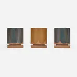 David Cressey, Planters, set of three, c. 1968, Flame-glazed terracotta