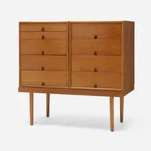 Charles Eames and Eero Saarinen, Storage units for the Organic Design Competition, 1941, mahogany